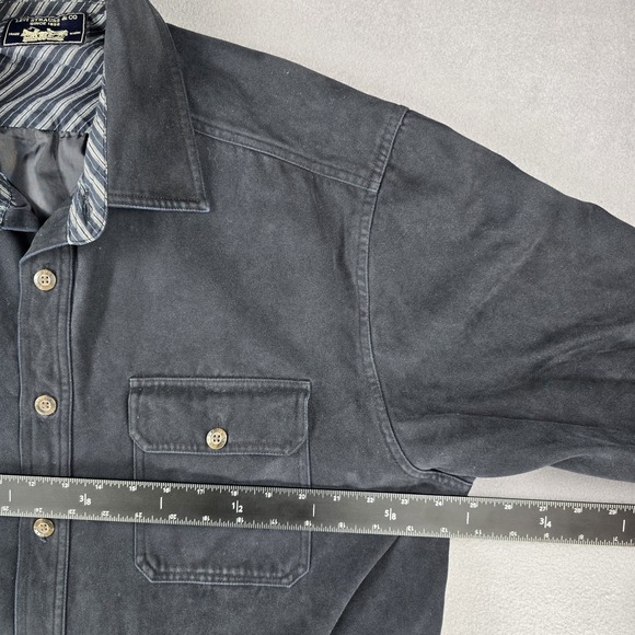 Levi Strauss & Co Barn Flannel Over Shirt XXL Button Up Shacket Cotton Lined - Picture 14 of 14
